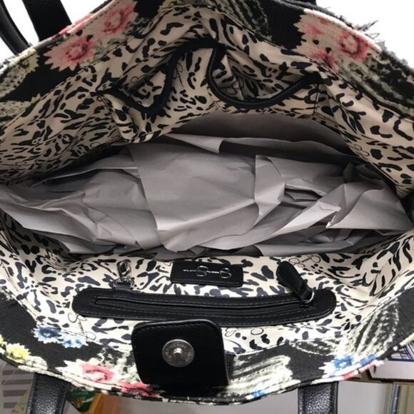 Jessica Simpson Purse Tote Rio Cactus Canvas Handbag Magnetic Closure NWT - Picture 5 of 5